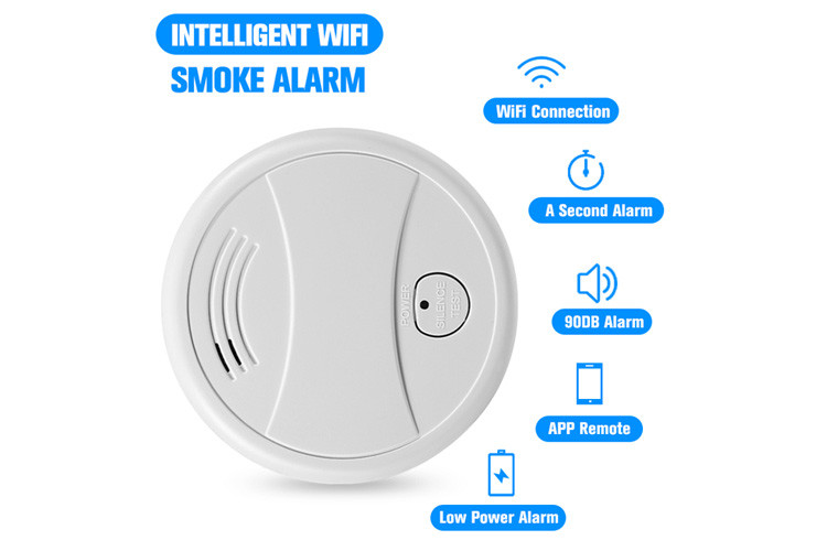 Tuya Photoelectric Sensor Smoke Detector 9V Battery Operated