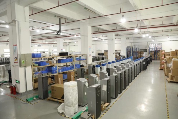 Double Door Full Height Turnstile Gate With Dc Brushless Motor Driving