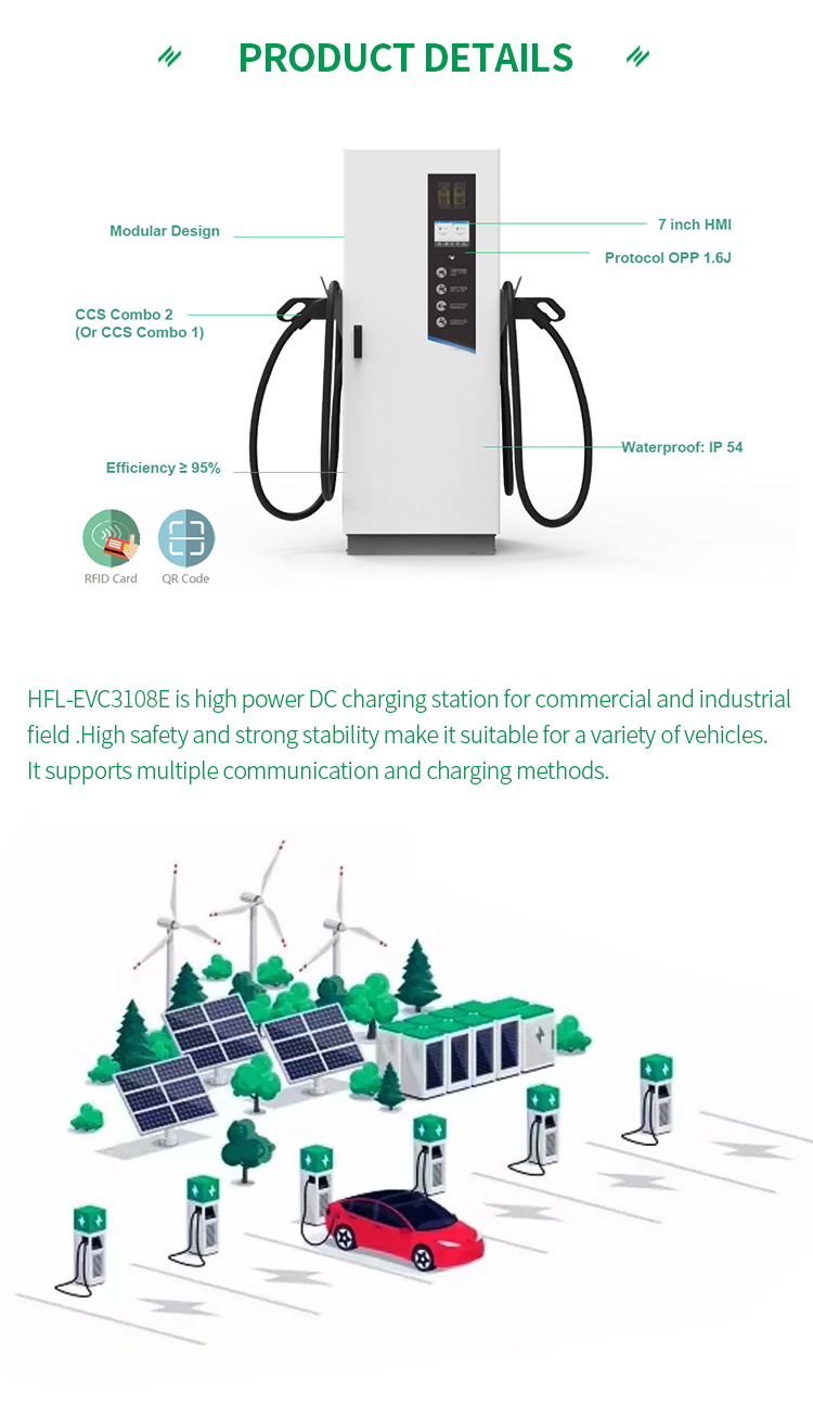 CE TUV EU Warehouse DC EV Charging Station Single Gun Commercial 60kw