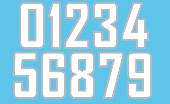College Football Heat Press Numbers And Letters For Positions And Name
