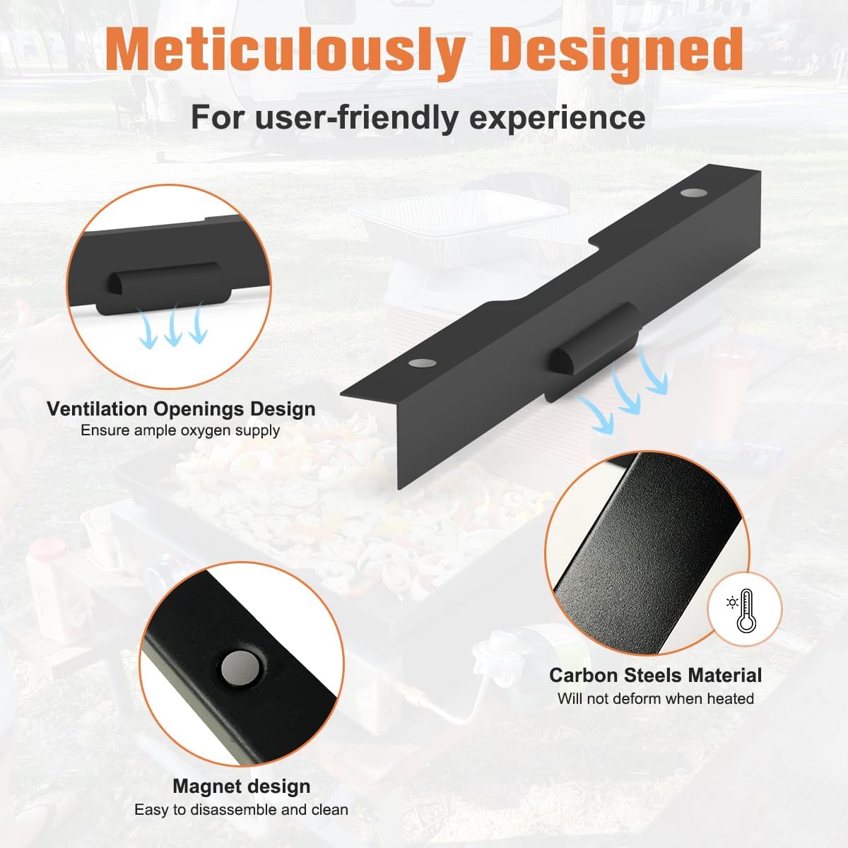Magnetic Wind Guards for Blackstone 28" 36" Griddle Wind Screen BBQ Griddle Accessories
