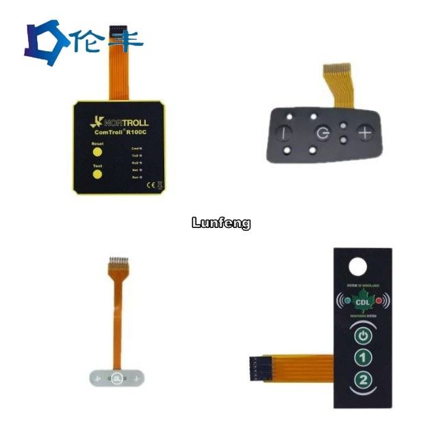 Glossy Pet Industrial Membrane Switch Flex Tail For Control System