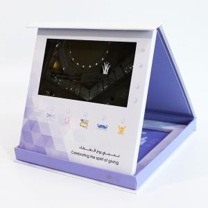  Magnetic Switch Greeting Brochure Card Box Video Packaing Lcd Video Screen 5&quot; 7&quot; 10&quot; Manufactures