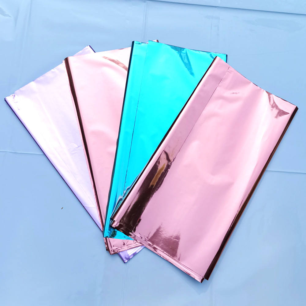 Printed logo 100 x 274cm Rose Gold Foil Tablecloth For Party