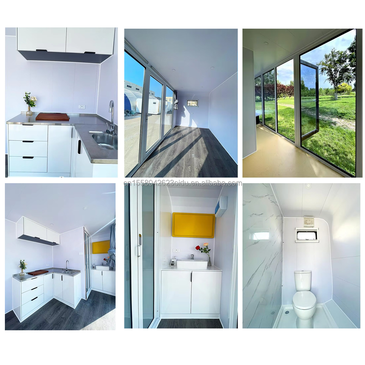 Mini Homes Tiny Houses Container Houses for Office Showroom and Restaurant in Pakistan Sandwich Panel 20ft Prefab Homes