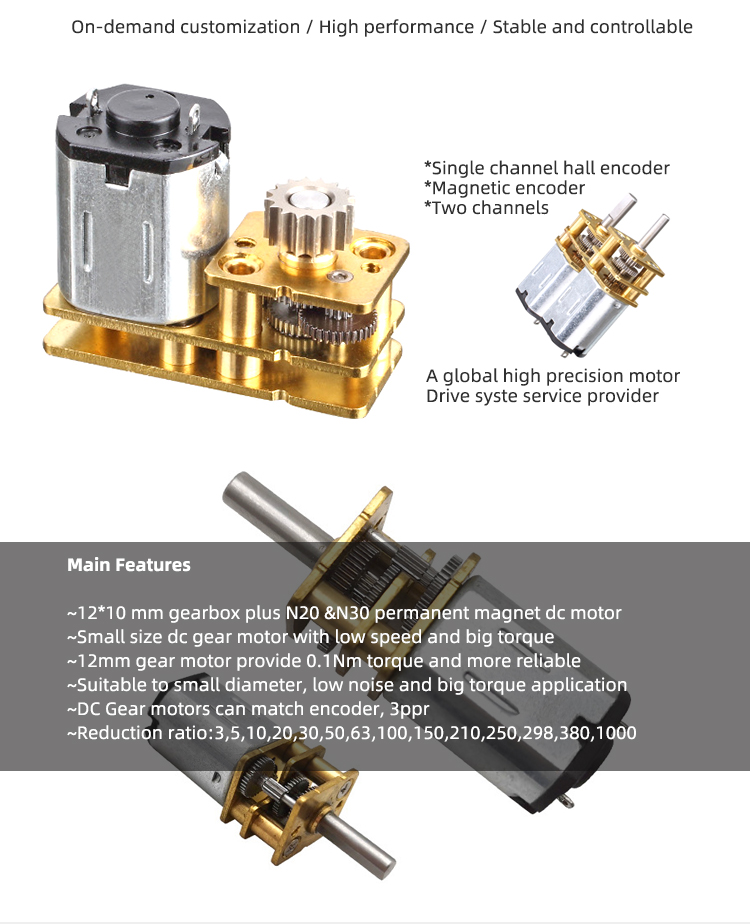 Faradyi Customized 12v 24v 1.6-70kg.cm Mini Low Rpm High Torque Flat Gearbox Encoder Brushes Dc Worm Gear Motor