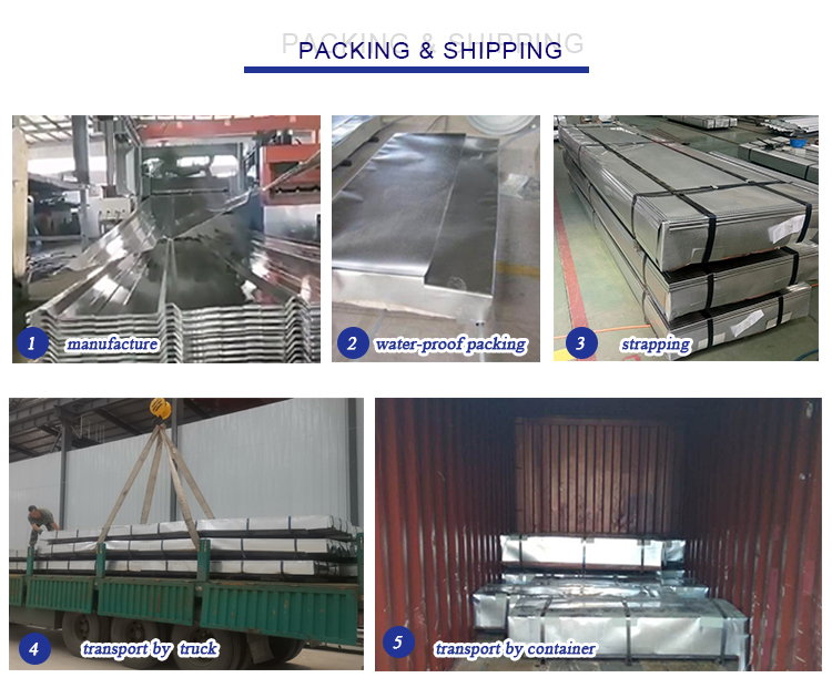 0.12-1mm SPCC SGCC Z275 3003 Cold Rolled/Hot Rolled Roofing Galvanized Steel Plate Corrugated Sheet for Roof Constrution Materials