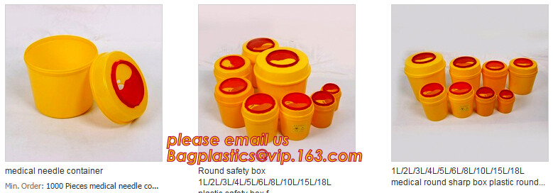 PP Medical Sharp Containers 5L Waste Container, Medical Sharps Square Sterile Container, Plastic medical disposal bin bo