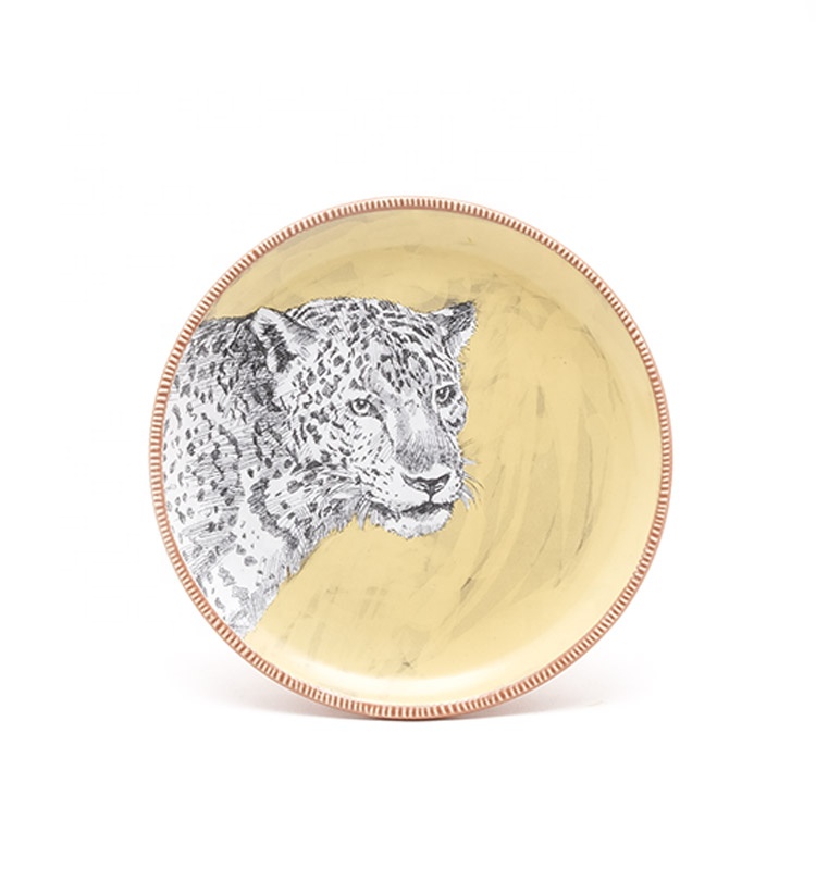 Animal Zebra Tiger Printing Stoneware Plate For Kids Heath Ceramics Dinner Plates
