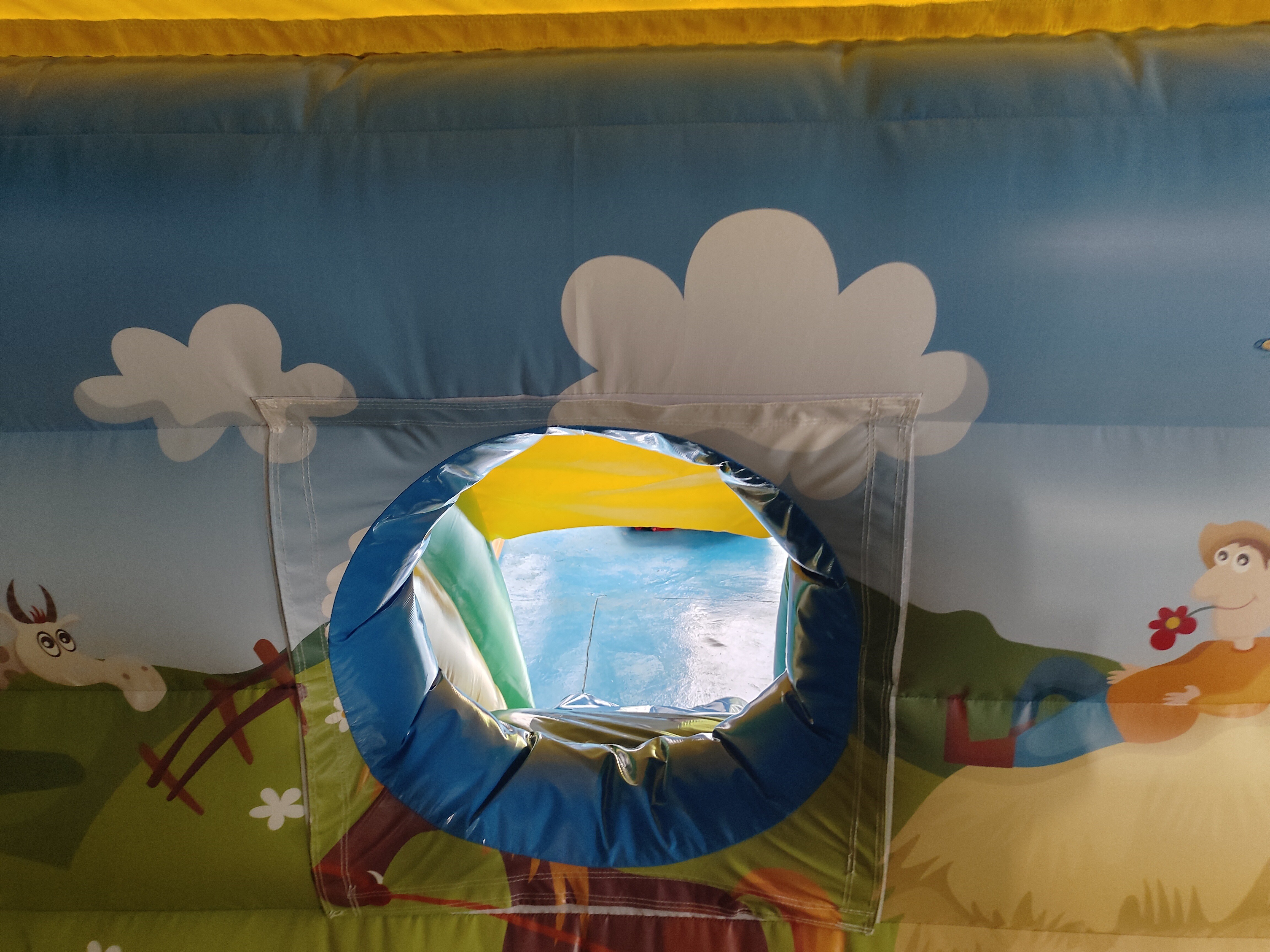 Commercial Kids Inflatable Jumping Castle With Slide Farm Theme Inflatable Bouncy House Combo For Outdoor Indoor