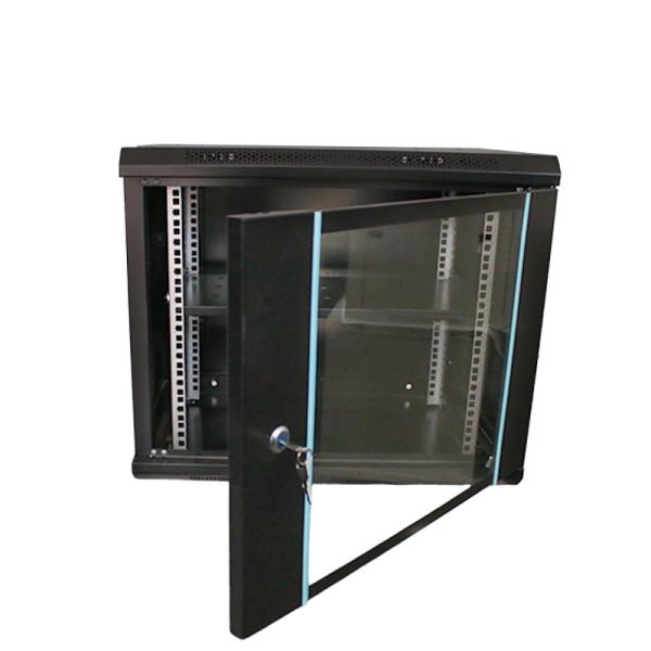 Wall-Mounted 9U Network Cabinet OEM Server and Double Section with Two Locking Keys