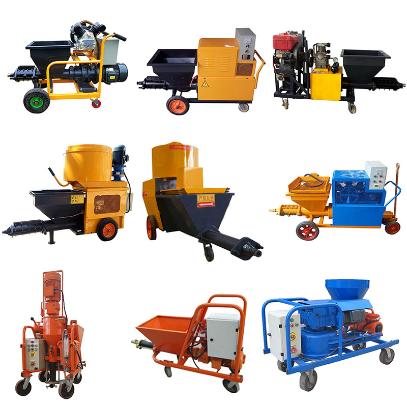 High Power Mortar Mixer Machine Diesel Wall Putty Coating Rendering Machine