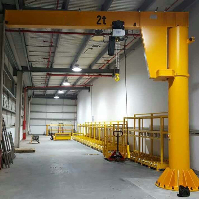 Large Span 5 Ton Electric Jib Crane 360 Degree Rotation