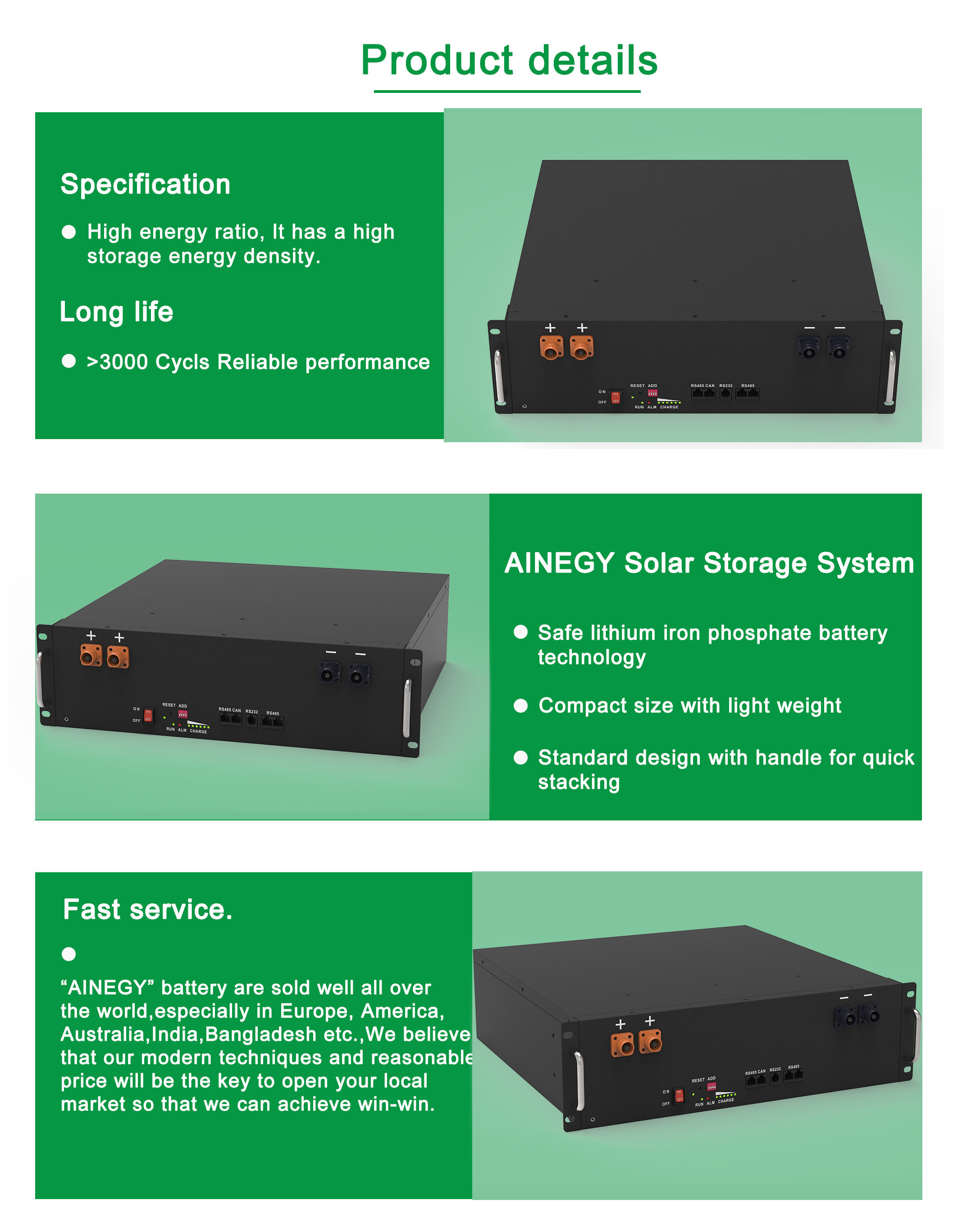 High Performance Rack Mount Lithium Battery 51.2V 5.12KWh With 6000 Cycles