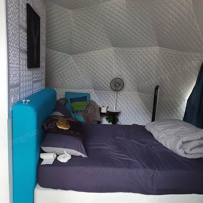 Waterproof PVC Outdoor Camping Luxury Geodesic Dome Tent With Insulation