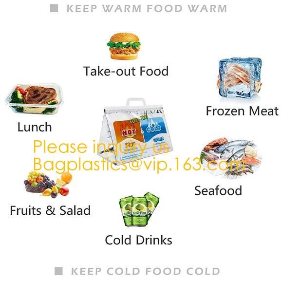 Aluminum Foil Food Use Disposable Cooler Bag Insulated Thermal Bag Organizer Storage Frozen Lunch Bag bagease bagplastic
