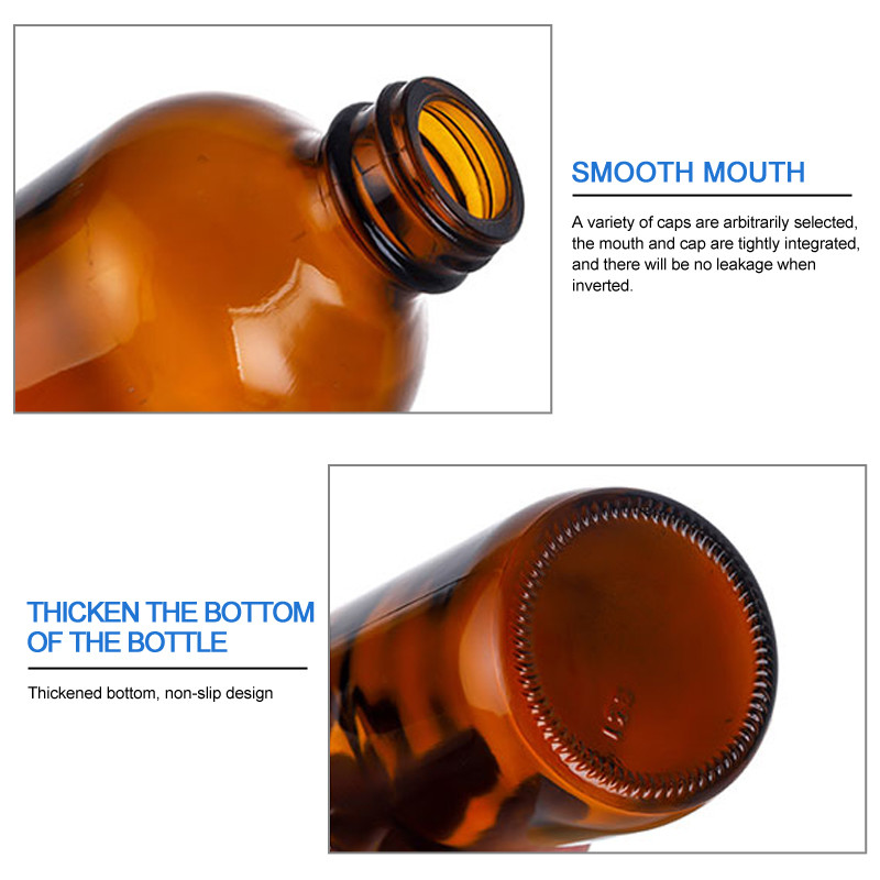Round Glass Drink Bottles 750ml 1000ml Empty Clear Boston Glass Bottles