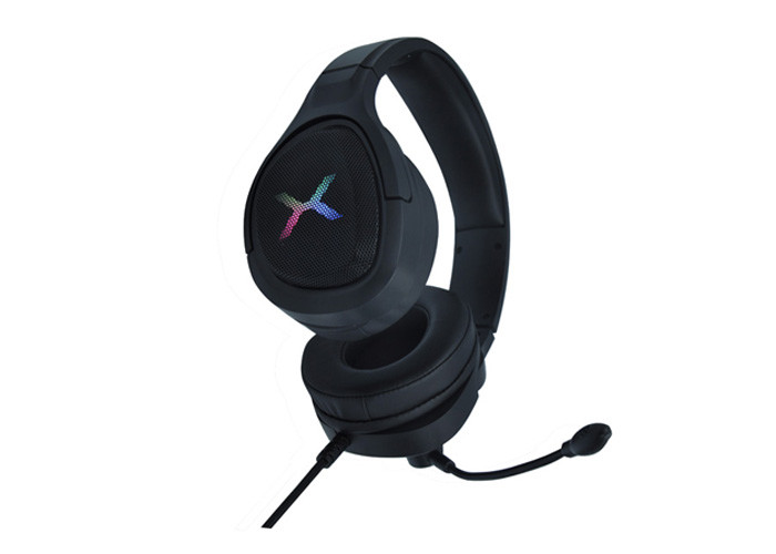 Flexible Mic RGB Gaming Headset PC Iron Mask Surface Easy Volume Control