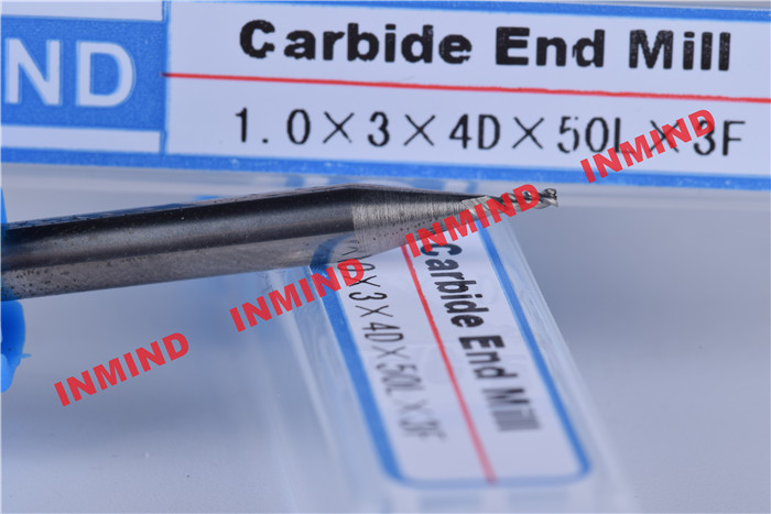 Carbide / Aluminum End Mill with HRC50 Hardness 45 Degree Helix Angle