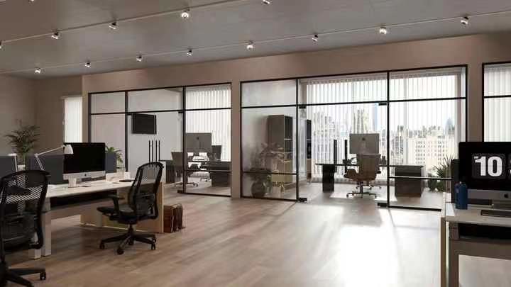 Tempered Melamine Glass Office Partition Wall Floor To Ceiling Soundproof Room Dividers