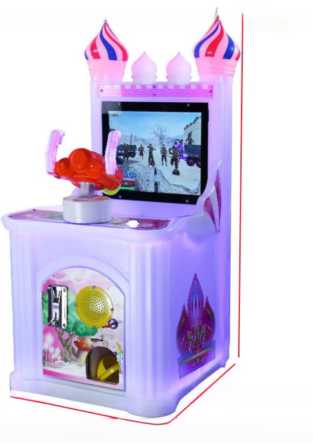 Guangzhou gaming factory children coin operated castle shooting arcade kids video racing game machines