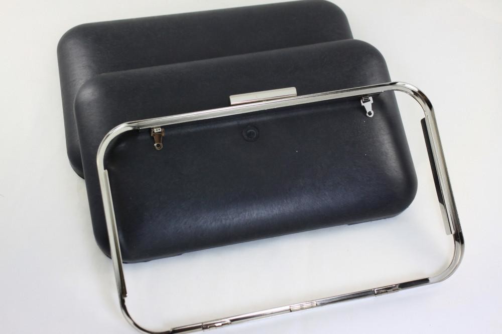 25.5x16cm Metal Clasp Silver Purse Frame DIY Wallet Frame With Covers