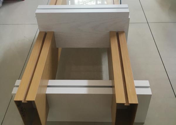Wood Grain Color Aluminium Baffle Ceiling Metal Baffle Ceiling Linear Formed