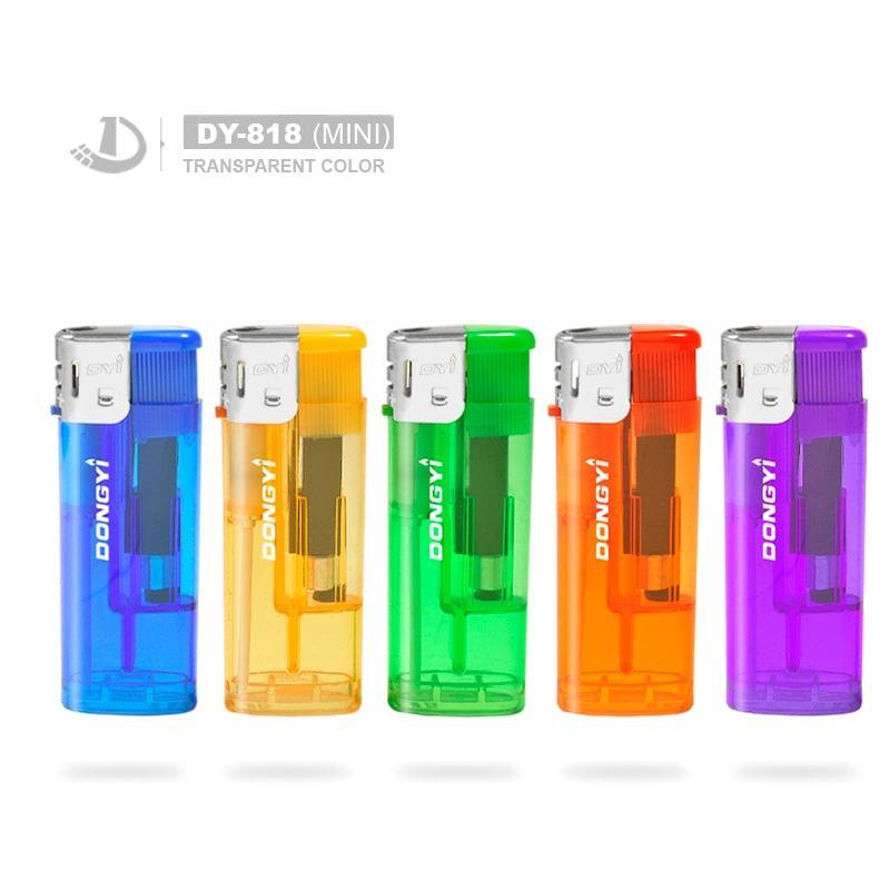 Dy-1703 Manufacture Europe Market Five Colors Unique Plastic Lighter with Disposable &Refillable