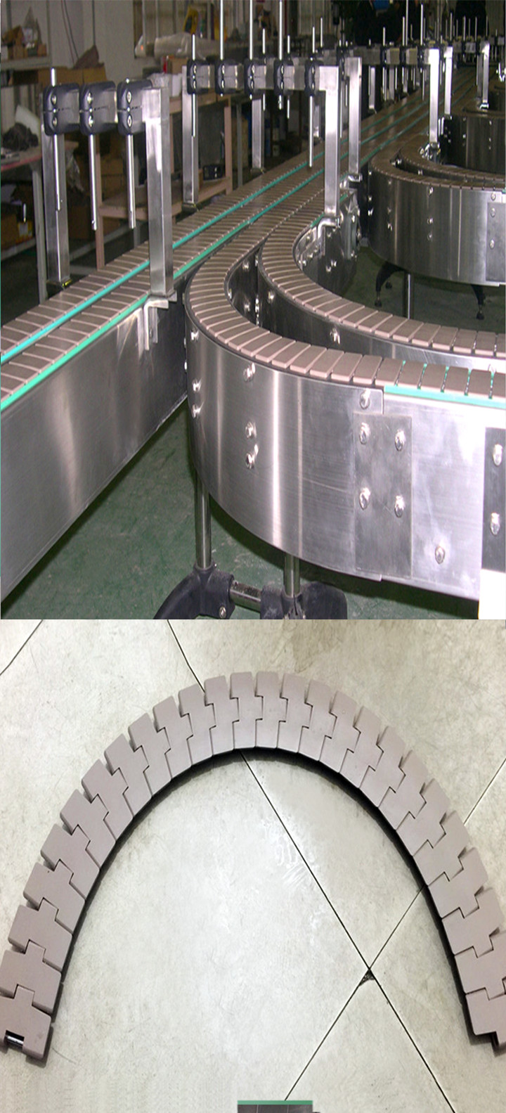 Table Top Chain Flat Belt Conveyor For Logistics ISO9001 Certification