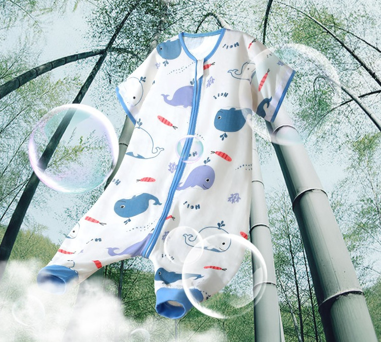 Natural Bright Child Floral Cotton Gauze Fabric 165gsm Infant Wrap Blanket