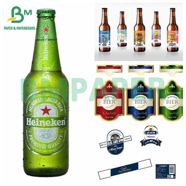 70gsm 763mm Silvery Waterproof And Submersible Aluminized Beer Label Paper Rolls
