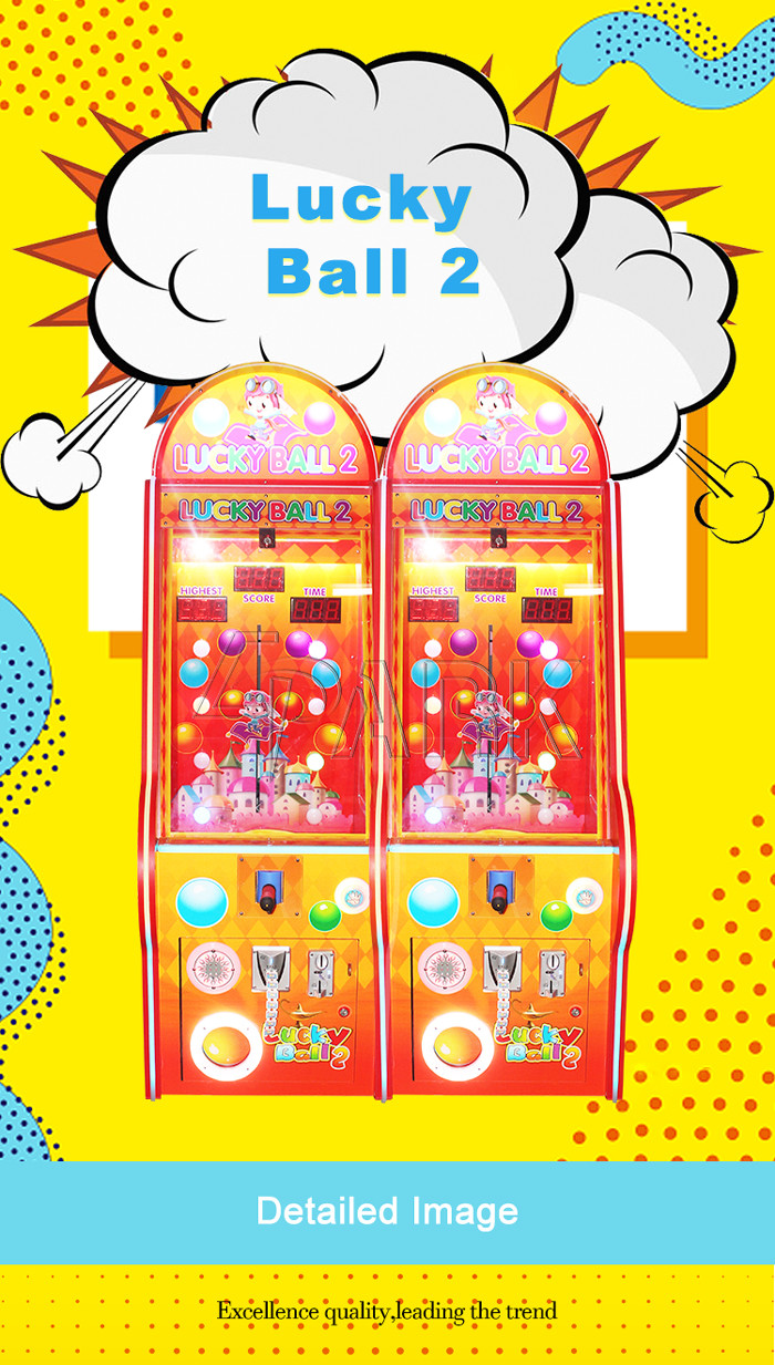 Lucky Ball II Coin Pusher Video Lottery Game Machine Cannon Paradise Appearance