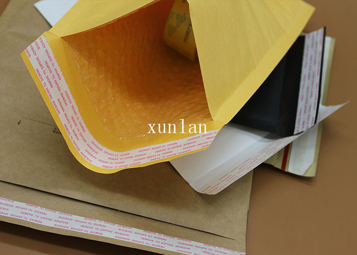 Hard Tear Kraft Paper Bubble Mailers No Fading With 2 Sealing Sides