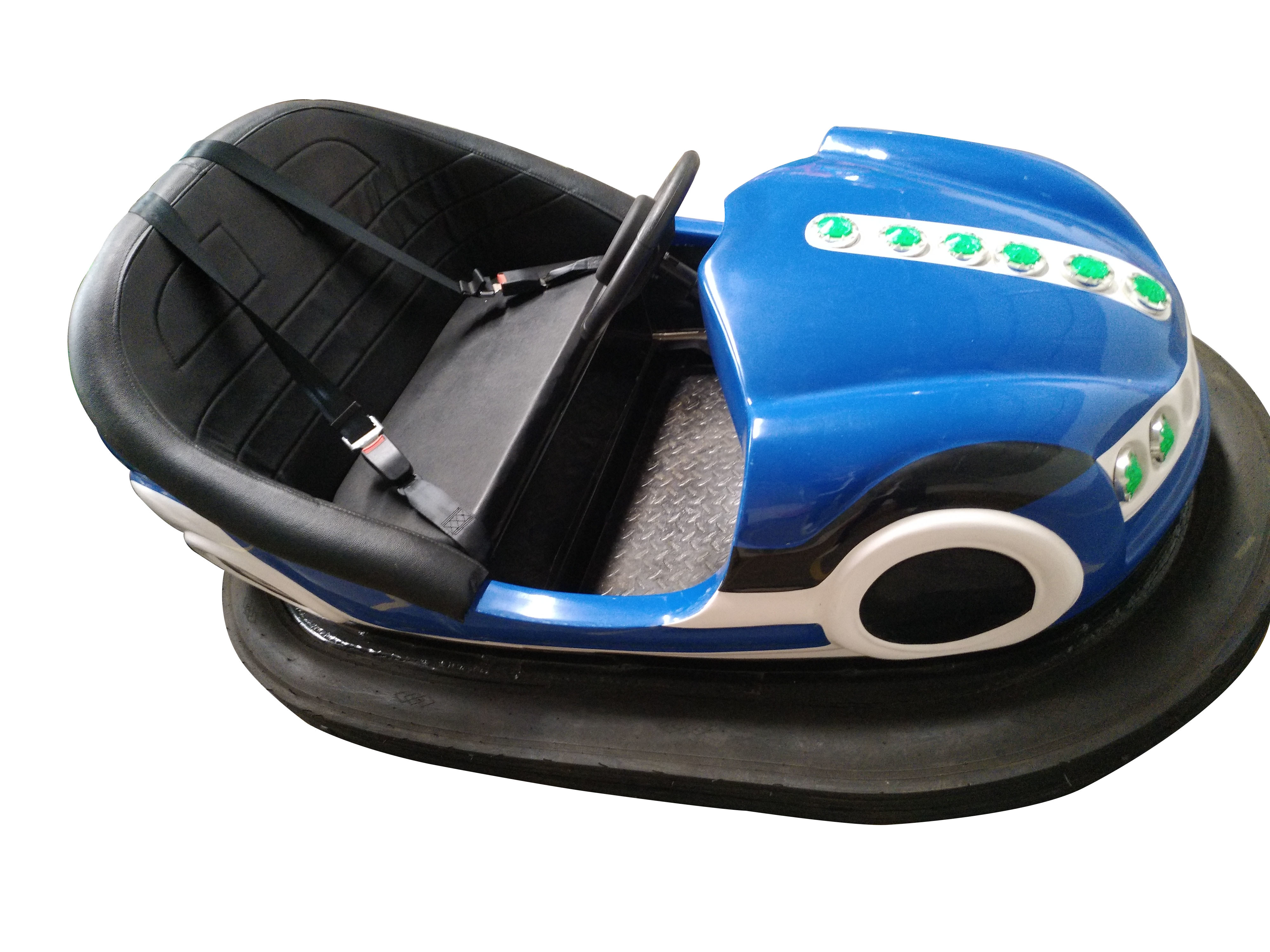 Outdoor Kids Bumper Cars Glass Steel Material LED Lights For Theme Park