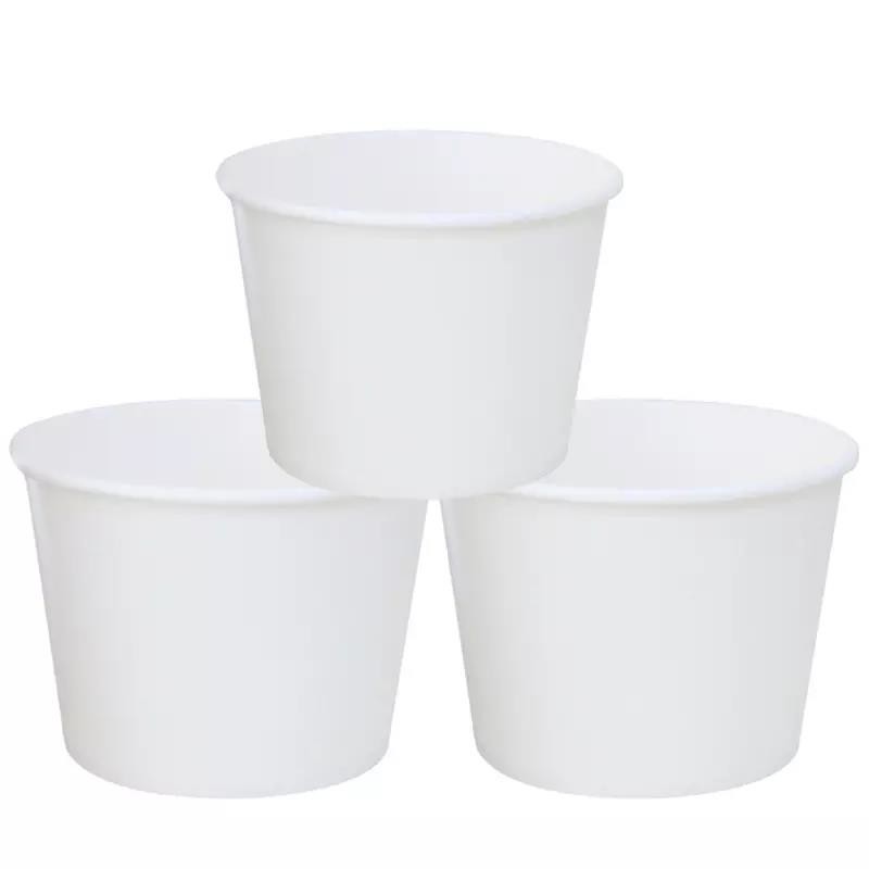 22oz Newest Design Custom Logo Lunch Bowl White Soup Paper Take Away Bowls Food Container Paper Craft Bowl