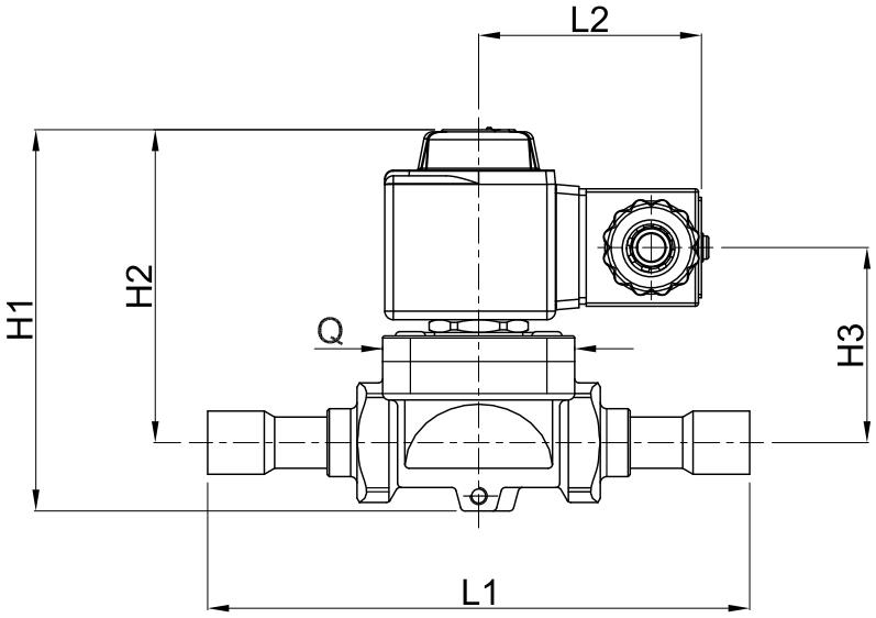 Castel Type MSV-1079/11 1 3/8'' ODF Refrigeration Solenoid Valve