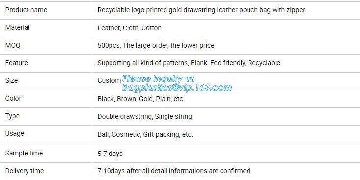 Custom Name Stamping PU Leather Drawstring Bag With Handle Waterproof Promotional Black Drawstring Bag Promotional Detai