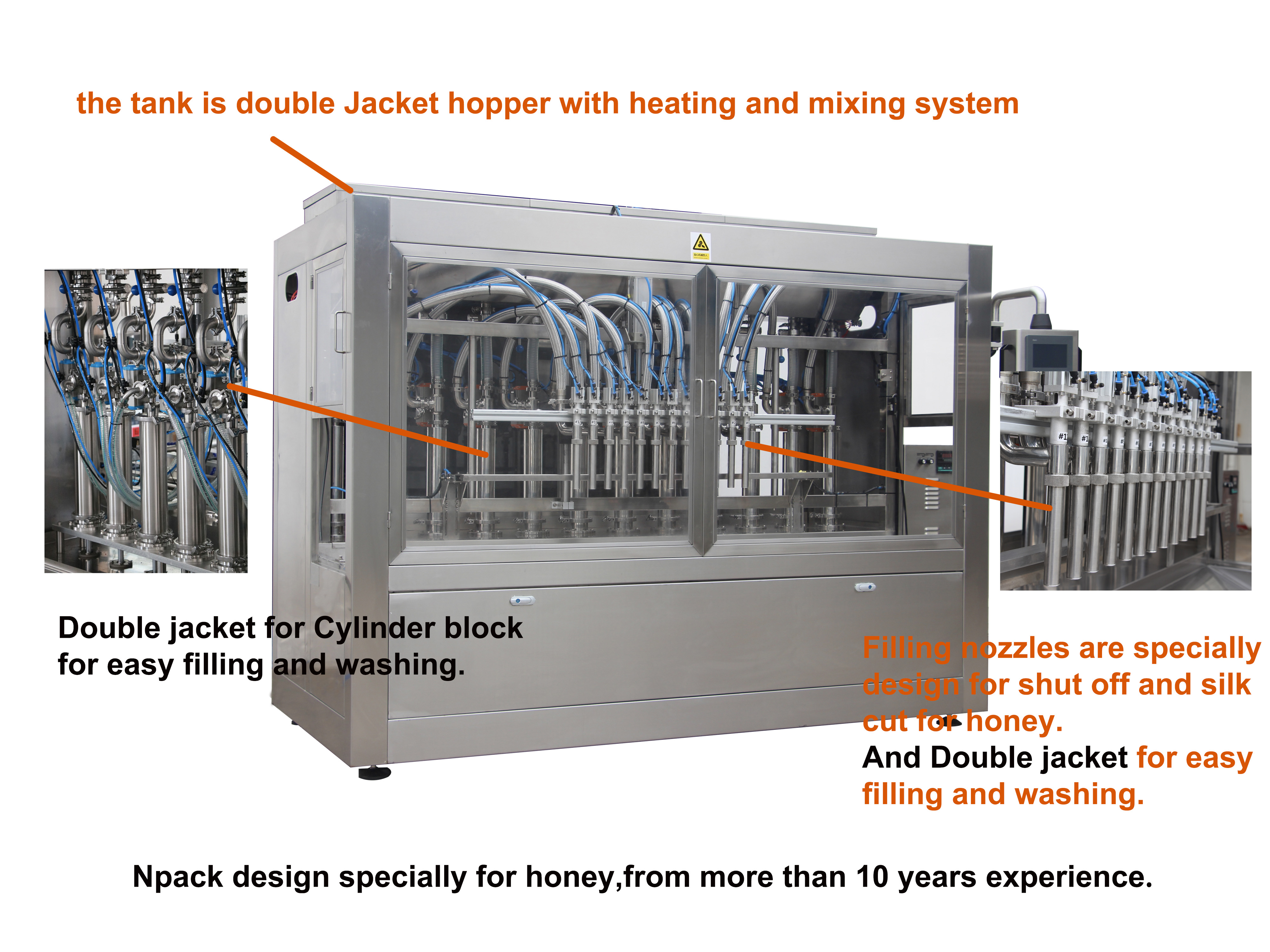 Pneumatic Honey Jar Filling Machine