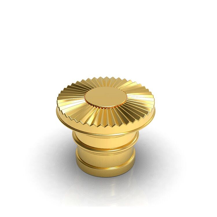 Round Cyclindrical Zinc Alloy Perfume Bottle Caps For 15mm Neck