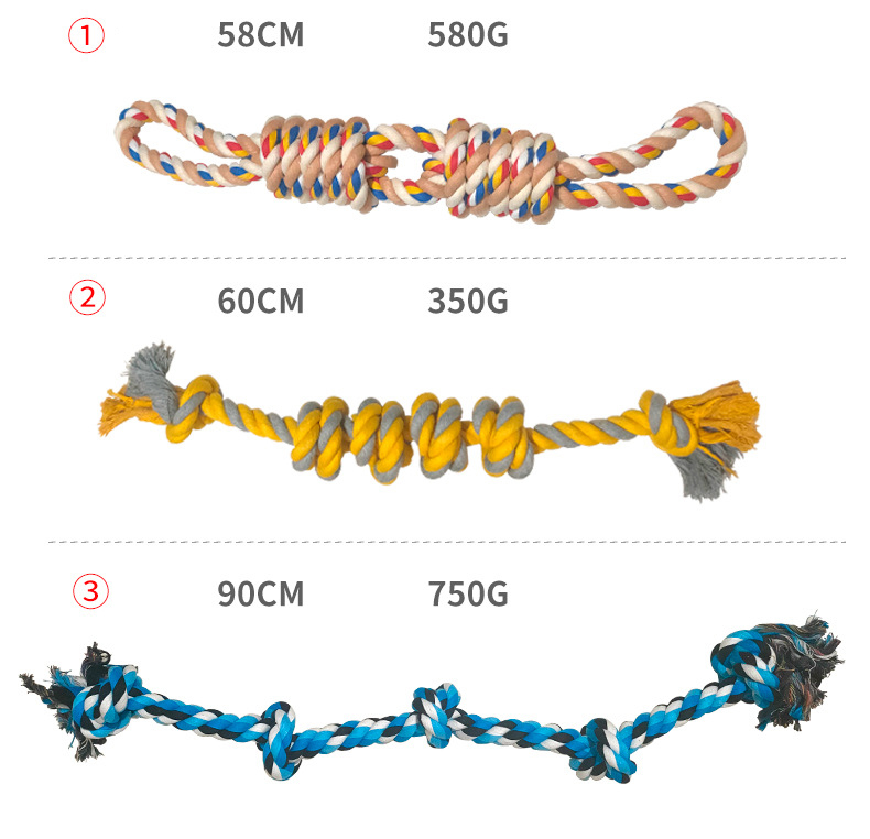 Chewer Toy Large Dog Aggressive Colors Crocheted Indestructible Rope Polyester Material