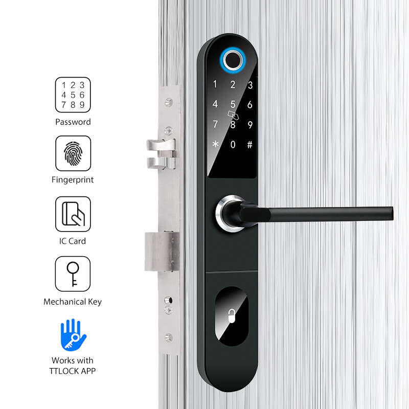 6V Fingerprint APP Control Door Lock Aluminum Alloy For Home