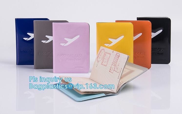 New Arrival Plastic PVC Passport cover, Fashion journey 3D PVC synthetic leather travel map passport cover, passport pac