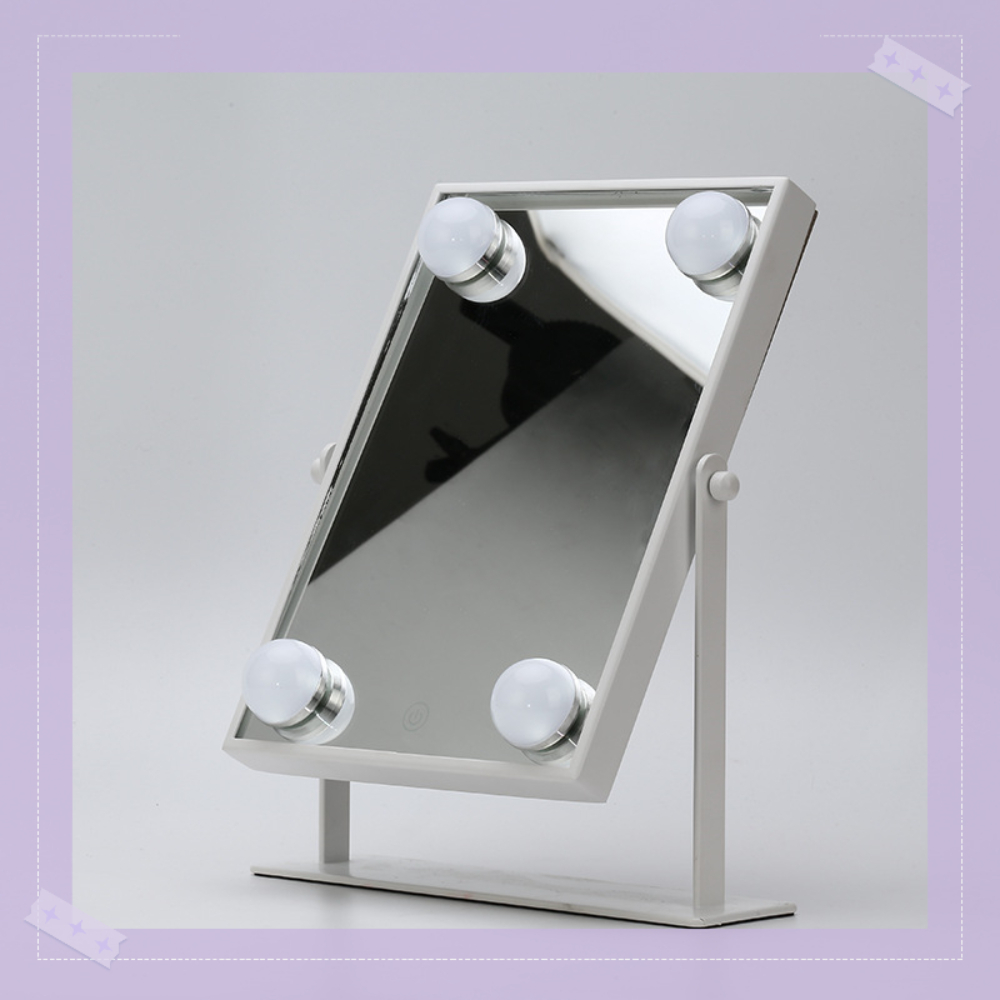 Everyday Fashion Design Style Lady Dressing Cute Portable Makeup with LED Light Mirror