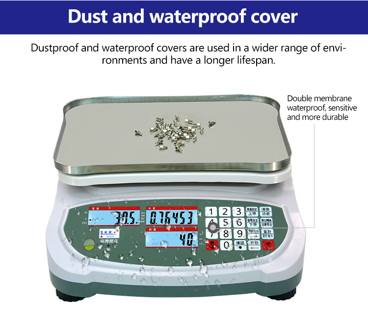 Industry Weighing Table Scale with LCD Display and Maximum Range of 75kg SOHE 2024