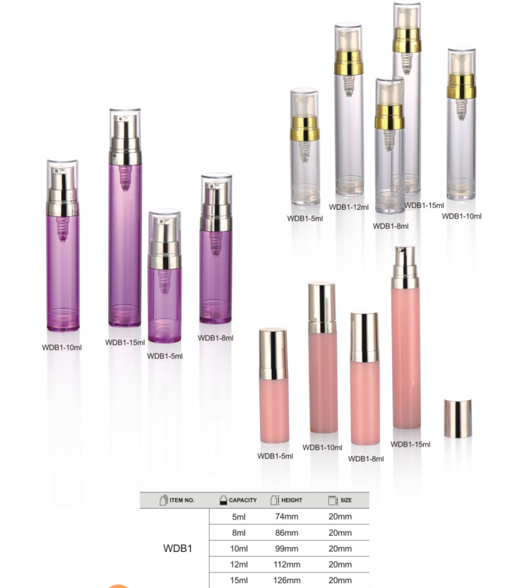 Industrial Cosmetic 5ml 8ml 10ml 15ml Smart Airless Bottle with Sealing Type PUMP SPRAYER