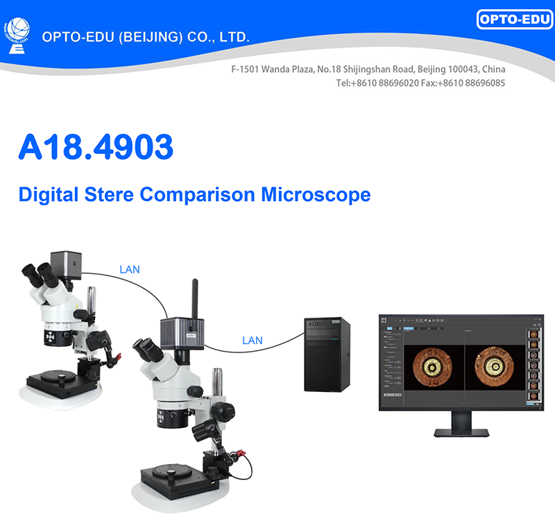 OPTO-EDU A18.4903 Digital Camera Stereo Comparison Microscope