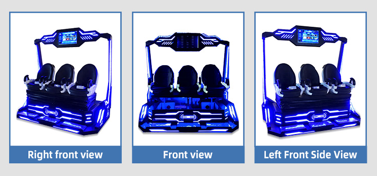 Virtual Reality multiplayer vr cinema game machine 3 Seats Racing VR game simulator