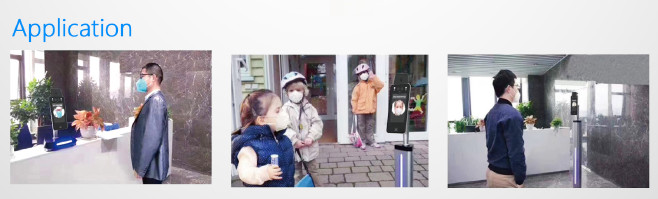 110cm Facial Recognition Temperature Measurement Stand With LED Strip