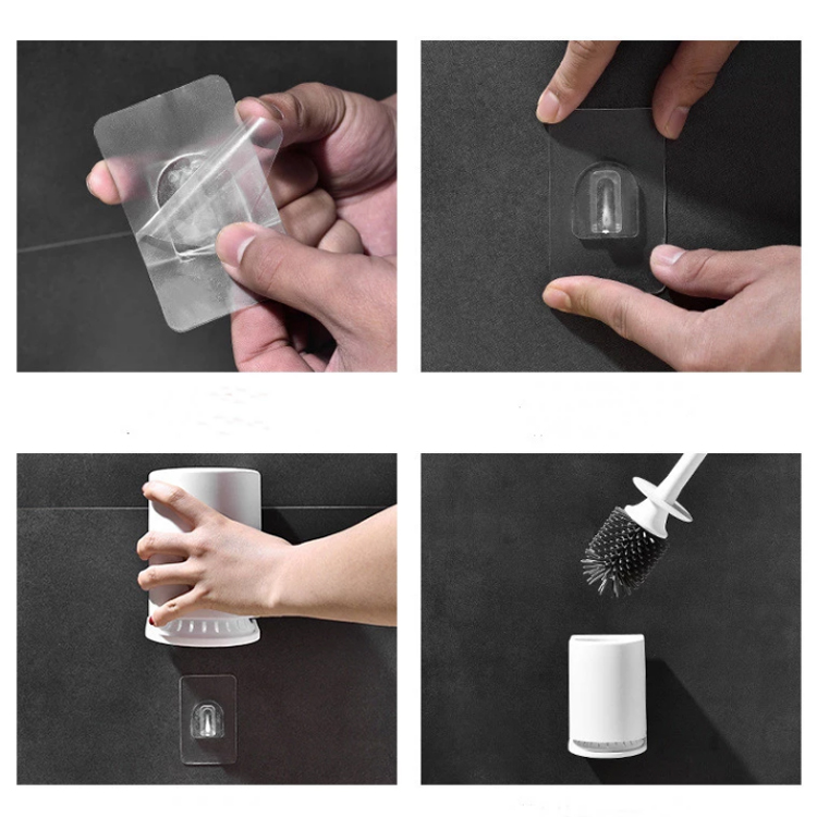 Handheld Silicone Toilet Brush And Holder Bathroom Accessories Toilet Brush Holder