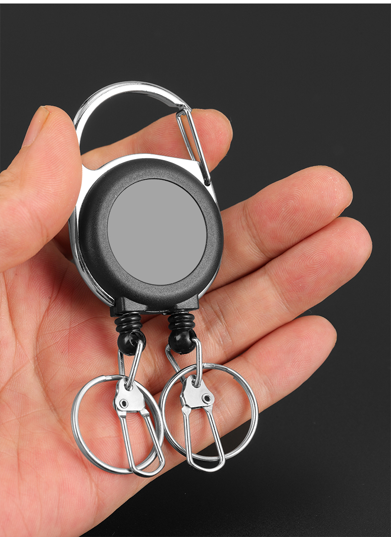 Deyi Badge Reel Retractable Keychain,Fly Fishing Accessories Fishing Lanyard With 360 Degree Rotation Buckle